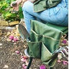 image:imageApollo Tools 6 Piece Garden Set with Foldable Seat Adjustable to Kneeler Position Washable Green Apron with Deep Pockets and 3 Quality Garden Tools Trowel Pruner and Rake  Green  DT3798