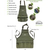 image:imageApollo Tools 6 Piece Garden Set with Foldable Seat Adjustable to Kneeler Position Washable Green Apron with Deep Pockets and 3 Quality Garden Tools Trowel Pruner and Rake  Green  DT3798