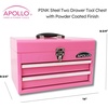 image:imageApollo Tools 14 Inch Steel Tool Box with Deep Top Compartment and 2 Drawers in HeavyDuty Steel With Ball Bearing Opening and Powder Coated Finish  Aqua Green  DT5010GRPink