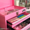 image:imageApollo Tools 14 Inch Steel Tool Box with Deep Top Compartment and 2 Drawers in HeavyDuty Steel With Ball Bearing Opening and Powder Coated Finish  Aqua Green  DT5010GRPink