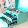image:imageApollo Tools 14 Inch Steel Tool Box with Deep Top Compartment and 2 Drawers in HeavyDuty Steel With Ball Bearing Opening and Powder Coated Finish  Aqua Green  DT5010GRAqua Green