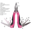 image:imageApollo Tools 14in1 Steel Pocket Multitool Pliers Dozens of Uses for Everyday Life Repairs Survival Outdoors Camping Fishing  Pink Ribbon  Pink  DT5015P