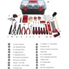 image:imageApollo Tools 170 Piece Household Tool Kit with Carrying Toolbox and Essential Tools for DIY Assembly Maintenance Repairs and Craft for Home Office Garage Road  Pink Ribbon  Pink  DT7103PRed