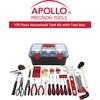 image:imageApollo Tools 170 Piece Household Tool Kit with Carrying Toolbox and Essential Tools for DIY Assembly Maintenance Repairs and Craft for Home Office Garage Road  Pink Ribbon  Pink  DT7103PRed