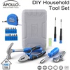 image:imageApollo Tools 20Piece Compact DIY Household Tool Set  BookSized Home Repair Kit with Hammer Screwdrivers Wrench Bits amp Case  Portable for Apartment Dorm Office amp Every day  BlueGray DT1031