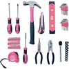 image:imageApollo Tools 65 Piece Essential Tool Set with Sockets and MostUsed Tools for Do it Yourself Repairs and Maintenance Pink Ribbon  Pink  DT0001PPink