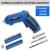 image:imageApollo Tools 81Piece Home Tool Set with 36V LiIon USB Cordless Screwdriver Rotating Handle LED Light Hand Tools amp Picture Hanging Kit  Compact Household Repair amp DIY Kit BlueGray DT2020