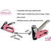 image:imageApollo Tools AllMetal HeavyDuty Stapler Power Adjustment Knob 3in1 for Staples UStaples Brad Nails Includes 3000 Fasteners Pink Ribbon  Pink DT5020P