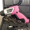image:imageApollo Tools Lightweight Cordless Screwdriver Set Includes Rechargeable 36 Volt Liion Screwdriver and 45 Piece Accessory Set in Black Carrying Case  Red  DT4944Pink