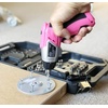 image:imageApollo Tools Lightweight Cordless Screwdriver Set Includes Rechargeable 36 Volt Liion Screwdriver and 45 Piece Accessory Set in Black Carrying Case  Red  DT4944Pink