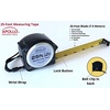 image:imageApollo Tools Measuring Tape 25 Foot Tape Measure with Retractable Blade Fraction Markings 1 Inch Nylon Blade 8 Foot Standout Lock Button and Belt Clip  Pink Ribbon  Pink  DT5002PBlack