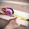 image:imageApollo Tools Measuring Tape 25 Foot Tape Measure with Retractable Blade Fraction Markings 1 Inch Nylon Blade 8 Foot Standout Lock Button and Belt Clip  Pink Ribbon  Pink  DT5002PRed