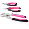 image:imageApollo Tools Set of 3 Pliers for DIY Repairs and Maintenance Projects Crafts JewelryMaking Plumbing Toy Electronic and Small Engine Work  Pink Ribbon  Pink DT5008P