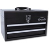 image:imageApollo Tools 14 Inch Steel Tool Box with Deep Top Compartment and 2 Drawers in HeavyDuty Steel With Ball Bearing Opening and Powder Coated Finish  Aqua Green  DT5010GRBlack