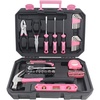 image:imageApollo Tools 65 Piece Essential Tool Set with Sockets and MostUsed Tools for Do it Yourself Repairs and Maintenance Pink Ribbon  Pink  DT0001PPink