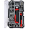 image:imageApollo Tools Versatile 55Piece Metric Tool Set with Ratcheting Bit Driver Precision Bit Driver TwentyOne Inch Bit Precision Bit Handle and Bits and Socket Assortments in ClearLid Case DT5024