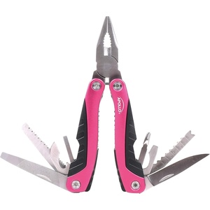 image:imageApollo Tools 14in1 Steel Pocket Multitool Pliers Dozens of Uses for Everyday Life Repairs Survival Outdoors Camping Fishing  Pink Ribbon  Pink  DT5015P