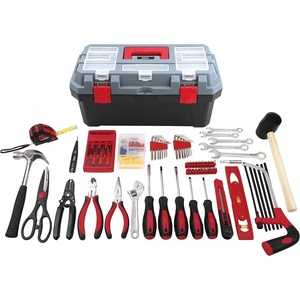image:imageApollo Tools 170 Piece Household Tool Kit with Carrying Toolbox and Essential Tools for DIY Assembly Maintenance Repairs and Craft for Home Office Garage Road  Pink Ribbon  Pink  DT7103PRed