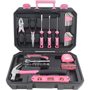 image:imageApollo Tools 65 Piece Essential Tool Set with Sockets and MostUsed Tools for Do it Yourself Repairs and Maintenance Pink Ribbon  Pink  DT0001PPink