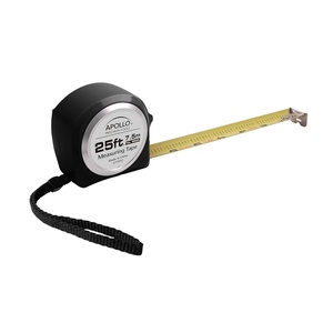 image:imageApollo Tools Measuring Tape 25 Foot Tape Measure with Retractable Blade Fraction Markings 1 Inch Nylon Blade 8 Foot Standout Lock Button and Belt Clip  Pink Ribbon  Pink  DT5002PBlack