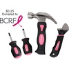 image:imageApollo Tools 4 Piece Stubby Tool Set for Small Hands and Tight Spaces Convenient Compact Small Tool Set includes Mini Hammer Mini Screwdriver Set Mini Wrench  Pink Ribbon  Pink  DT0240PPink