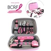 image:imageApollo Tools 63Piece Pink Household Tool Set in Attractive Designer Zippered Case with Pink Tool Selection  Pink Ribbon  Pink  DT5016P