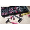 image:imageApollo Tools 71 Piece Complete Household Tool Set with Clamp Hacksaw Carpenter Square Screwdriver and Plier Sets for College Home Repairs and DIY  Pink Ribbon  Pink  DT0204PPink