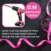 image:imageApollo Tools Powerful Lightweight Cordless Drill 108 Lithium Ion Battery with 30Piece Accessory Drill Bit Set  Pink Ribbon  Pink DT4937PPink
