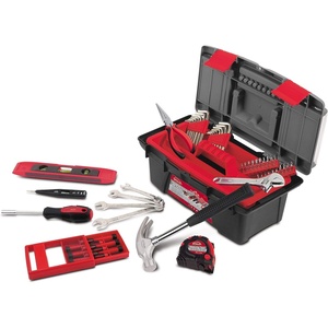 image:imageApollo Tools 53 Piece Household Tool Set Includes Tools and Tool Box with a Selection of Most Needed Tools for Basic DIY Repairs Maintenance and Crafts  Pink RibbonRed