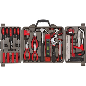 image:imageApollo Tools 71 Piece Complete Household Tool Set with Clamp Hacksaw Carpenter Square Screwdriver and Plier Sets for College Home Repairs and DIY  Pink Ribbon  Pink  DT0204PRed