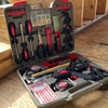 image:imageApollo Tools 144 Piece Household Tool Set with Convenient Cordless Screwdriver and Most Used Tools in Sturdy Carrying Case for Home Repairs DIY and Crafts  Red  DT842245 pc