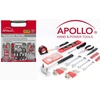 image:imageApollo Tools 79 Piece MultiPurpose SAE and Metric Tool Set with Sockets for the Garage Home or on the Road Includes Essential Tools for Vehicle Maintenance and Repairs  Red DT941153Piece