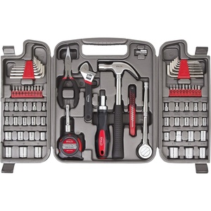 image:imageApollo Tools 79 Piece MultiPurpose SAE and Metric Tool Set with Sockets for the Garage Home or on the Road Includes Essential Tools for Vehicle Maintenance and Repairs  Red DT941179Piece